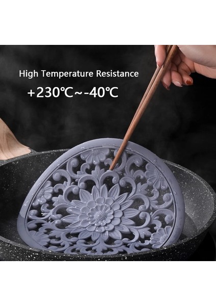 Yeşil 20 cm 3 Adet Yuvarlak Silikon Placemats Retro Içi Boş Oyma Yemek Masası Paspas Seti Masa Yemekleri ve Pot Tutucular Mutfak Sıcak Pedleri (Yurt Dışından) fırsatları