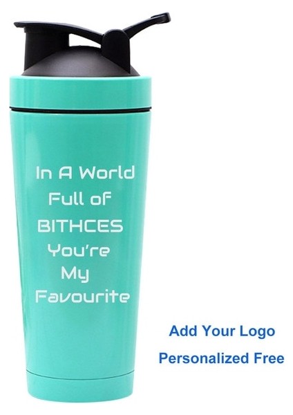 Açık Yeşil Logonuzu Ekleyin Protein Karışımları Için Protein Shaker Şişeleri, Arkadaşınız, Bff Için Doğum Günü Hediyesi, Seçtiğiniz Bir Isim Veya Metin ile Kişiselleştirin (Yurt Dışından)