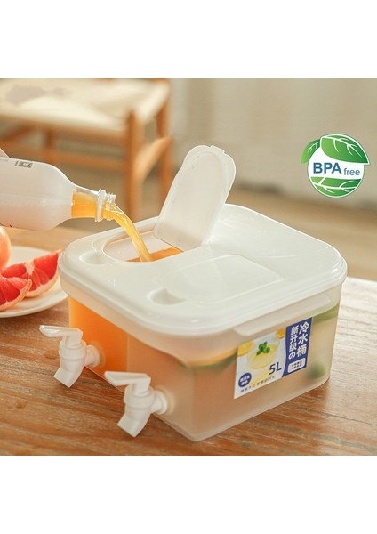1 Adet Soğuk Su Isıtıcısı Buzdolabı Musluk ile Limonata Şişesi Drinkware Su Isıtıcısı Pot Içecek Dağıtıcı Ev Soğuk Su Sürahisi Kova (Yurt Dışından)