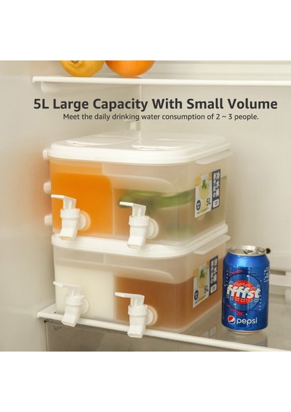 1 Adet Soğuk Su Isıtıcısı Buzdolabı Musluk ile Limonata Şişesi Drinkware Su Isıtıcısı Pot Içecek Dağıtıcı Ev Soğuk Su Sürahisi Kova (Yurt Dışından)