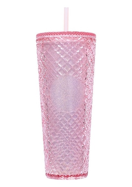 06 710 ml 1 Pc Elmas Radyant Tanrıça Fincan 710 ml Yaz Soğuk Su Bardağı Samanlı Bardak Çift Katmanlı Plastik Durian Kahve Kupa (Yurt Dışından)