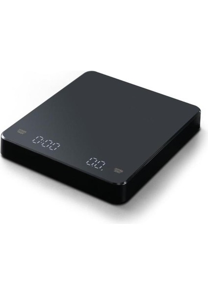 01 Siyah Ev LED Kahve Elektronik Terazi USB Şarj Kahve Terazisi Ekran Damla Kahve Ölçeği Mutfak Terazisi 3 Kg/0.1g (Yurt Dışından)