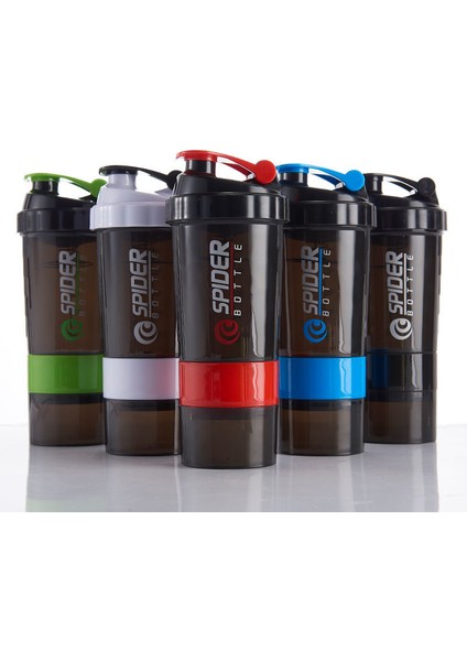 Mavi 550 ml Taşınabilir 3 Katmanlı Çalkalayıcı Şişe Protein Tozu Fincan Spor Spor Su Bardağı Su Şişeleri Çalkalayıcı Spor Protein Şişesi Bpa 550 ml (Yurt Dışından)