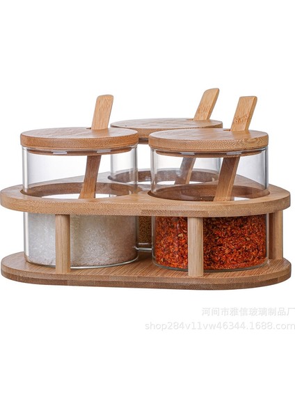 Kaşıkla Cam Kavanoz Modern Mutfak Baharat Kavanoz Ev Cam Baharat Şişesi Tuzluk Gıda Dağıtıcı Cam Konteyner Kutusu Biber Biber Pot (Yurt Dışından) fiyatları