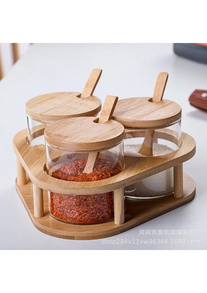 Kaşıkla Cam Kavanoz Modern Mutfak Baharat Kavanoz Ev Cam Baharat Şişesi Tuzluk Gıda Dağıtıcı Cam Konteyner Kutusu Biber Biber Pot (Yurt Dışından) modelleri