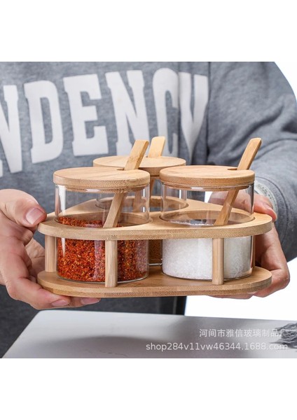 Kaşıkla Cam Kavanoz Modern Mutfak Baharat Kavanoz Ev Cam Baharat Şişesi Tuzluk Gıda Dağıtıcı Cam Konteyner Kutusu Biber Biber Pot (Yurt Dışından) indirimleri