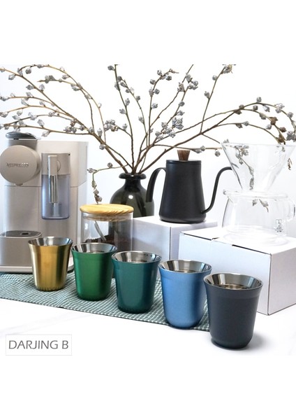Bakır 80 ml 80/160 ml Soğuk Su Içecekleri Bardak Taşınabilir Yeniden Kullanılabilir Çift Aşıklar Aile Çift Duvar Bira Bardağı Modern Mate Fincan Paslanmaz Çelik (Yurt Dışından)