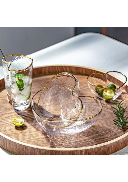 Stil 3 Solmuş Altın Boyalı Şeffaf Cam Kase, Çekiç Göz Desenli Meyve Salatası Kasesi Şeftali Kalp Kuş Yuvası Yüz Maskesi Kase C (Yurt Dışından) indirimleri