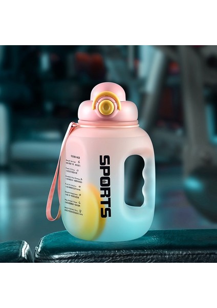 Pink1.6l 1500-2500 ml Gıanxı Büyük Kapasiteli Spor Su Şişesi Taşınabilir Spor Plastik Pipetli Bardak Açık Seyahat Büyük Su Şişeleri Drinkware (Yurt Dışından)