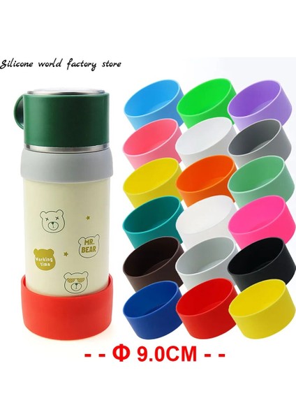 Ordu Yeşil 32OZ-40OZ 9.0cm Silikon Kap Alt Koruyucu Kapak Bardak Tutucu Bardak Alt Kapak 90MM Termos Şişesi Taban Yalıtım Kılıfı (Yurt Dışından)