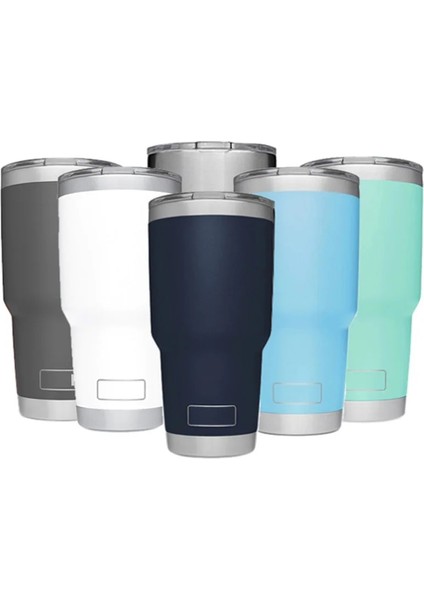 30OZ Siyah 3 Logo 30OZ 20OZ Paslanmaz Çelik Bardak Yetys Su Şişesi Şişesi Seyahat Cam Kahve Kupa Çift Duvar Termos 30/20 Oz Araba Bardakları (Yurt Dışından)
