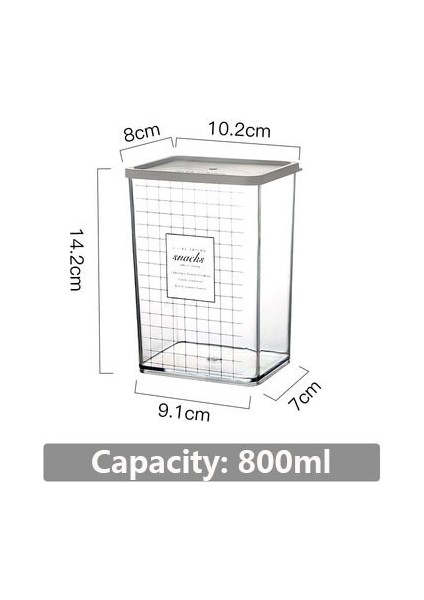 Büyük-E Depolama Tankı Gıda Kabı Kapalı Plastik Şişe Kavanoz Şeffaf Gıda Mühürlü Tank Mutfak Çeşitli Tahıl Organizatör (Yurt Dışından)