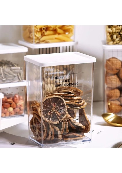 Büyük-E Depolama Tankı Gıda Kabı Kapalı Plastik Şişe Kavanoz Şeffaf Gıda Mühürlü Tank Mutfak Çeşitli Tahıl Organizatör (Yurt Dışından) indirimleri