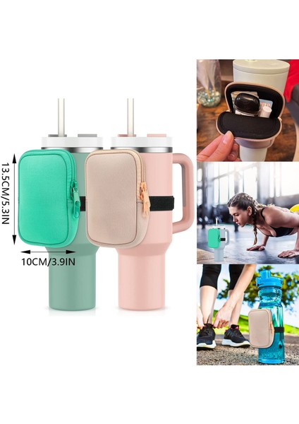 Turuncu Neopren Su Şişesi Kılıfı Stanely Tumbler Için Katı Leopar Rengi 20OZ 30OZ 40OZ Kupalar Bardaklar Kart Anahtarı Için Ayarlanabilir Askı ile (Yurt Dışından)