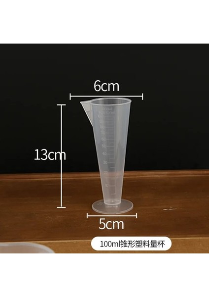 100 ml Plastik Ölçüm Kabı Kapaklı Ölçekli Şeffaf Pişirme Süt Çay Malzemeleri Mutfak Ölçüm Kabı Çok Kapasiteli Kahve Ölçümü (Yurt Dışından)