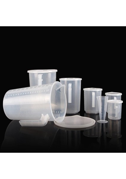 100 ml Plastik Ölçüm Kabı Kapaklı Ölçekli Şeffaf Pişirme Süt Çay Malzemeleri Mutfak Ölçüm Kabı Çok Kapasiteli Kahve Ölçümü (Yurt Dışından)