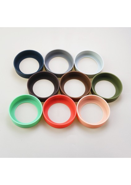 Şeffaf 28 Renk 8.5 cm Silikon Bardak Alt Koruyucu Kapak Bardak Tutucu Bardak Alt Kapak 85 mm Termos Bardak Tabanı Koruyucu Kılıf (Yurt Dışından)