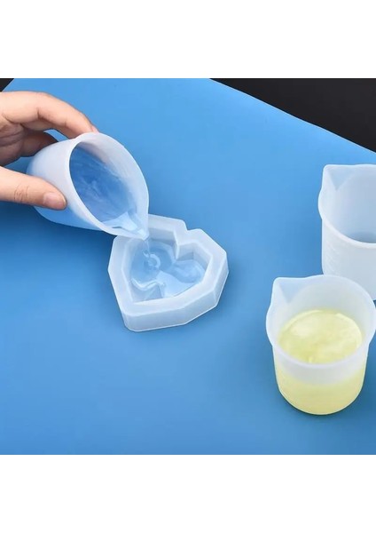 300ML-1 Adet 1-5 Adet 100ML Mutfak Ölçüm Kabı Şeffaf Terazi ile Silikon Reçine Tutkal Dıy Aracı Takı Yapmak Pratik Sapları Ölçüm Aracı (Yurt Dışından)
