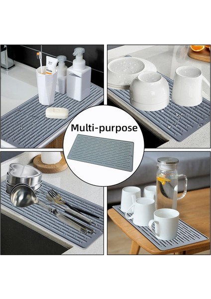 Üflemeli 30X15 cm Emici Sofra Paspaslar Bulaşık Kurutma Mat Drenaj Pedi Isıya Dayanıklı Tezgah Üstü Mat Kaymaz Drenaj Placemat Mutfak Aksesuarları (Yurt Dışından) indirimleri