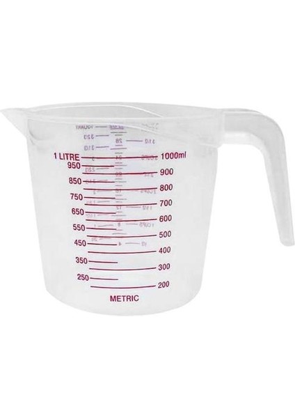 Şeffaf 250ML 250ML 500ML 1000ML Ucu Ağız Plastik Şeffaf Saplı Sürahi Bardak Ölçme Mezun Pişirme Mutfak Aracı Pişirme Araçları (Yurt Dışından)