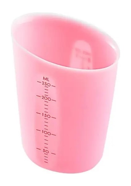 Pinks Pişirme Ölçme Kabı 250/500 ml Ölçme Kabı Isıya Dayanıklı Şeffaf Çift Terazi Yuvarlak Ağız Eğimli Kenar Mutfak Gadget (Yurt Dışından)