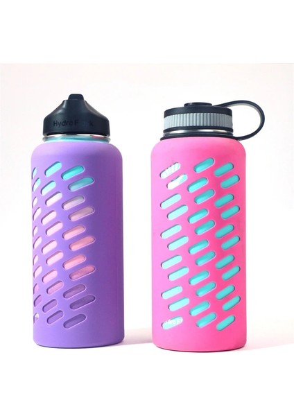 18OZ 17.5-24CM Silikon Koruyucu Kılıf Düz Cam Bardak Süt Şişesi Kapağı Minimalist Vakum Bardak Seti Su Şişesi Aksesuarları (Yurt Dışından)