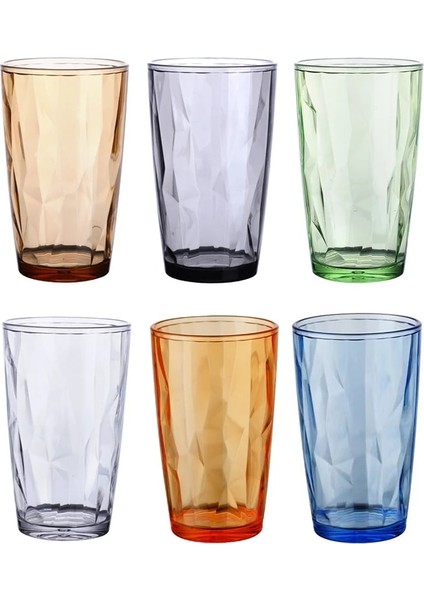 Gy 210-500 ml Akrilik Içecek Bardakları Tırnak Fincan Renkli Su Bardağı Meyve Suyu Bardakları Bira Çay Şeffaf Bardak Mutfak Bar Hediye (Yurt Dışından)