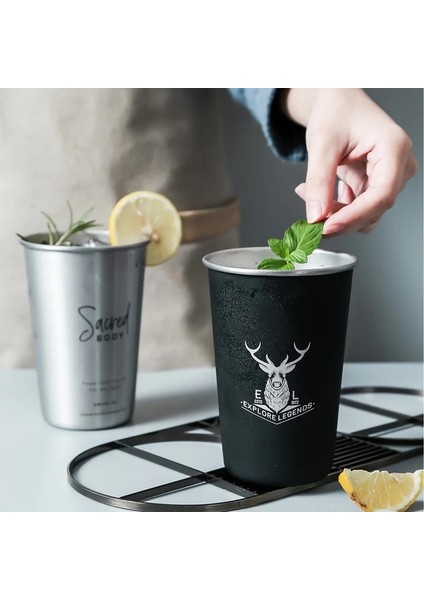 Ap 350ML Sanayi Ins Stil 304 Paslanmaz Çelik Northerneurope Sprey Boya Bira Kahve Gargara Bardak Soğuk Su Içecekleri Ev Ofis Kullanımı (Yurt Dışından)