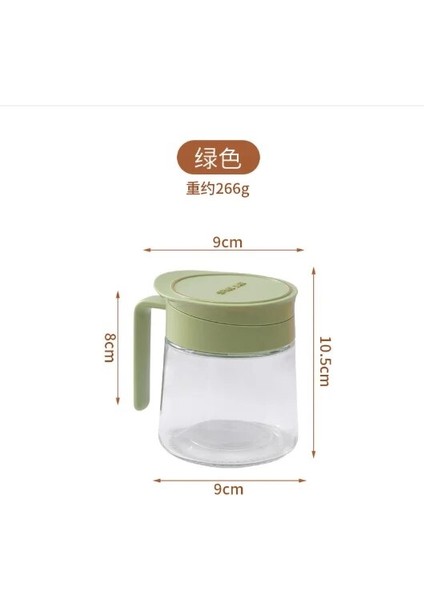 Baharat Kavanoz Yeşil Cam Baharat Kavanoz Flip Top Tuzluk Ev Mutfak Tuz Kavanoz Kombinasyonu Kaşık Baharat Kutusu ile Set (Yurt Dışından)