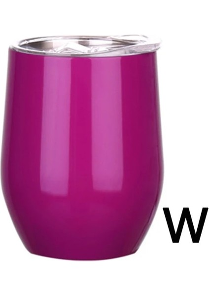 W 12OZ 12OZ Şarap Tumbler Yumurta Şekli Bira Bardağı 304 Paslanmaz Çelik Kupalar Mühürlü Kapaklı Çift Duvar Kahve Kupa (Yurt Dışından)