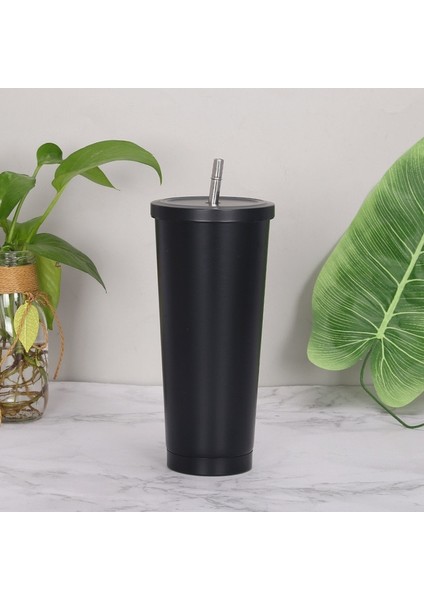 Style1 500 ml Paslanmaz Çelik Hasır Bardak Büyük Kapasiteli Vakum Kahve Kupa Taşınabilir Çift Katmanlı Yalıtım Şişesi Yeniden Kullanılabilir Tumbler Drinkware (Yurt Dışından)