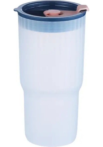 Açık Pembe 650ML 650ML Saman Bardak Büyük Kapasiteli Sızdırmaz Isıya Dayanıklı Çift Içme Yaratıcı Yaz Kahve Süt Fincan Günlük Kullanım (Yurt Dışından)