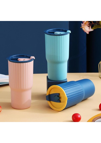 Açık Pembe 650ML 650ML Saman Bardak Büyük Kapasiteli Sızdırmaz Isıya Dayanıklı Çift Içme Yaratıcı Yaz Kahve Süt Fincan Günlük Kullanım (Yurt Dışından)