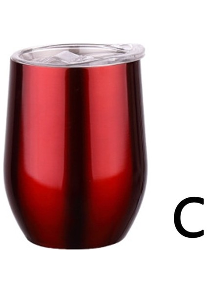 C 12OZ 12OZ Paslanmaz Çelik Şarap Tumbler Mühürlü Kapaklı Vakum Termo Bira Kupa Bardak Şampanya Parti Nedime Mezuniyet Hediyesi (Yurt Dışından)