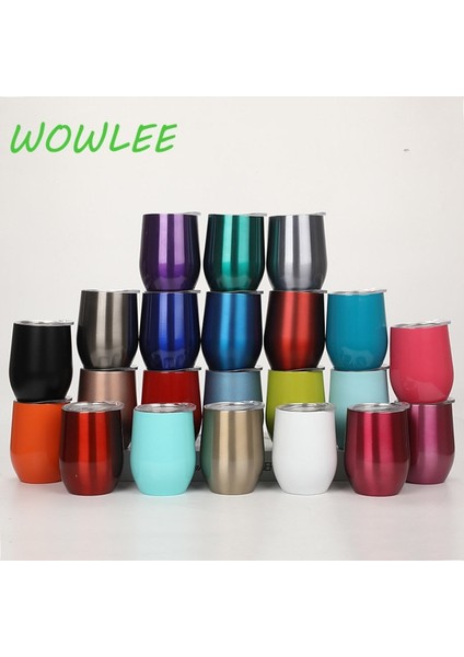 C 12OZ 12OZ Paslanmaz Çelik Şarap Tumbler Mühürlü Kapaklı Vakum Termo Bira Kupa Bardak Şampanya Parti Nedime Mezuniyet Hediyesi (Yurt Dışından)
