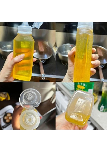 300 ml Ölçekli Yağ Dağıtıcı Gıda Sınıfı Yağ Şişesi Ölçeği Çevirmeli Üst Kapaklı Sıkıştırılmış Yağ Şişesi Sıcak Için Çok Yönlü Mutfak Dağıtıcı (Yurt Dışından)