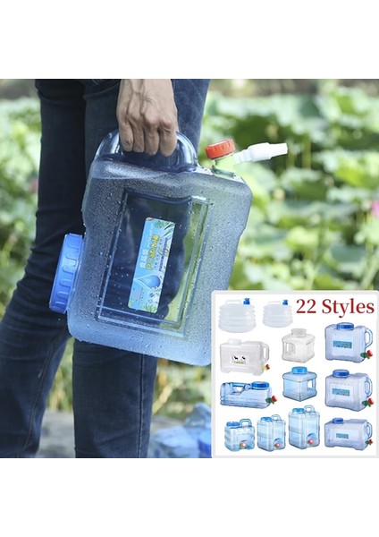 3l 10/12/15/18L Büyük Kapasiteli Su Kovası Taşınabilir Açık Sürüş Su Depolama Tankı Konteyner Musluk ile Kamp Piknik Yürüyüş (Yurt Dışından) fiyatları