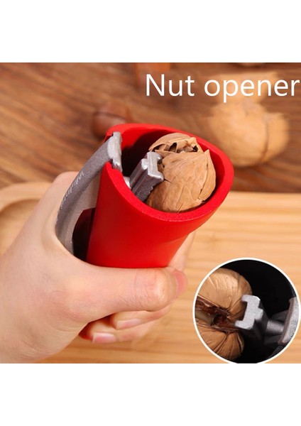 1 Adet Kırmızı Huni Şekli Çok Fonksiyonlu Badem Soyucu Hafif Ceviz Kabuğu Açacağı Antiskid Kolu Aşınmaya Dayanıklı Pişirme Aksesuarları Için (Yurt Dışından) fiyatları