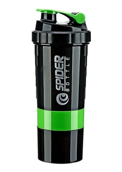 Yeşil 5 Katmanlar 500 ml Peynir Altı Suyu Protein Shaker Şişesi Su Şişesi Büyük Kapasiteli Protein Tozu Şişesi Karıştırma Fincan Spor Salonu Egzersiz Drinkware (Yurt Dışından)