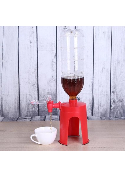 Kırmızı Soda Içecek Dağıtıcı Şişesi Ters Baş Aşağı Içme Suyu Dağıtım Makinesi Anahtarı Gadget Parti Ev Bar Için (Yurt Dışından)