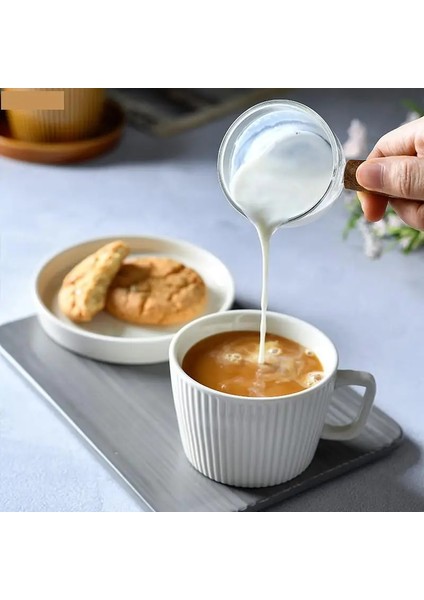 2pcs-Sarı 250ML Avrupa Tarzı Kahve Fincanları ve Tabak Seramik Set Retro Zarif Ikindi Çayı Seramik Bardak Kahvaltı Süt Kupa ve Tabak Seti (Yurt Dışından)