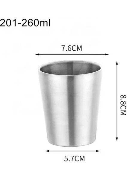 201 260 ml 1 Espresso Kupalar Çift Duvar Paslanmaz Çelik Espresso Bardak Seti, Yalıtımlı Kahve Kupaları Yıllarca Dayanır Kolay Temizlenen Bar Drinkware (Yurt Dışından)