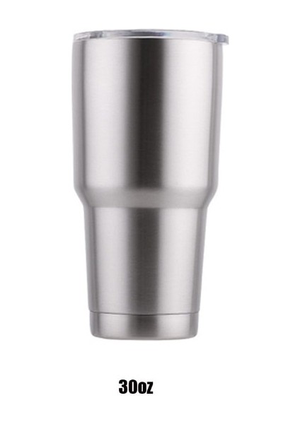 C Resim Olarak 12OZ 20OZ 30OZ 40OZ Tumbler Saplı Kapaklı Paslanmaz Çelik Doğal Renk Yetys Seyahat Kupaları Bira Bardağı Termal Araba Kahve (Yurt Dışından)