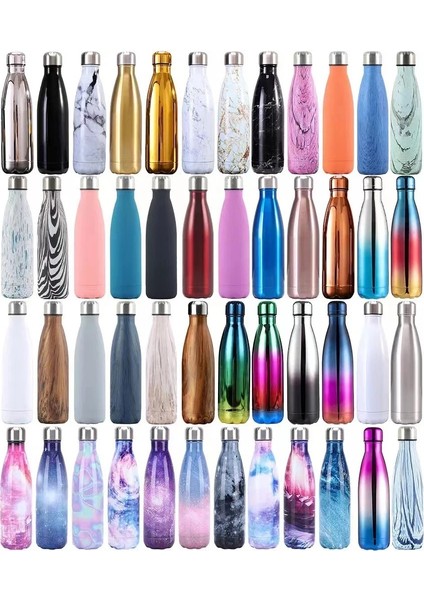 No.1 500 ml Yalıtımlı Paslanmaz Çelik Termos Kupa Spor Su Şişesi Kızlar Için Yıldızlı Gökyüzü Yüzey Termos Kahve Fincan Şişesi (Yurt Dışından)