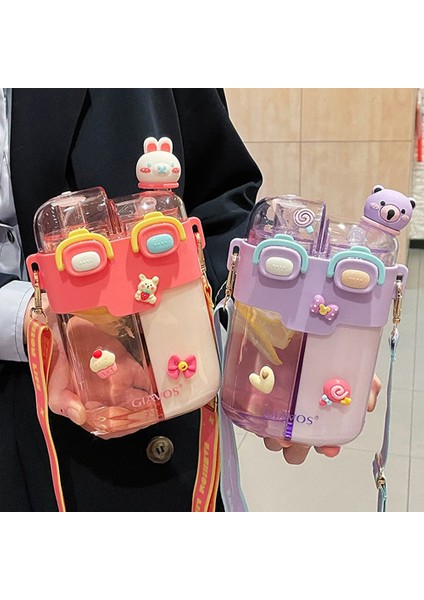 Pembe 780 ml Içme Şişesi Taşınabilir Spor Su Isıtıcısı Karikatür Açık Spor Su Bardağı Sızdırmaz Saman ile Drinkware Öğrenci Çocuklar Için (Yurt Dışından) fiyatları