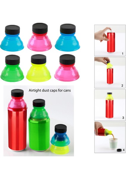 3 Adet 3/6 Adet Şişe Üst Kapak Soda Koruyucu Bira Içecek Kutusu Kapağı Üst Kapak Koruyucu Şarap Şişesi Tıpası Içecek Anti-Koku Kapakları (Yurt Dışından)