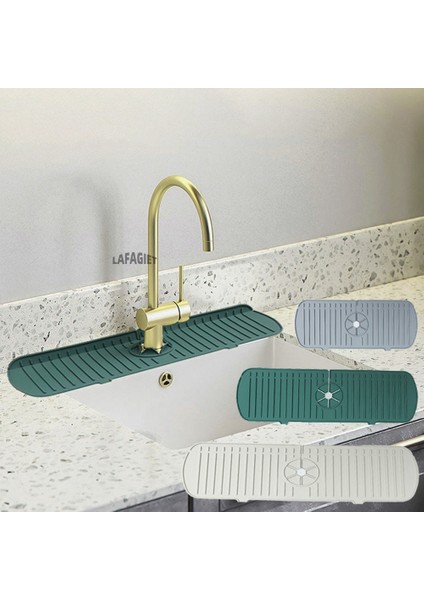 1 Adet Beyaz L Silikon Drenaj Pedi Banyo Mutfak Musluk Damlama Matı Lavabo Lavabo Sıçrama Geçirmez Drenaj Pedi Masa Isı Yalıtım Koruyucusu (Yurt Dışından)