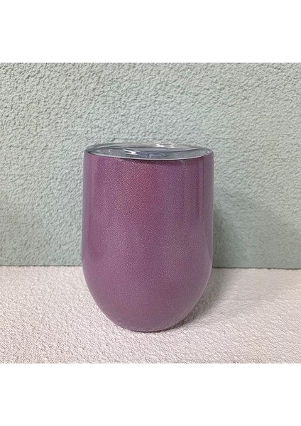R6 12OZ 12OZ Paslanmaz Çelik Glitter Şarap Tumbler Bardak Yumurta Şekli Kahve Kupaları Çift Duvarlı Yalıtımlı Bira Bardağı Arkadaş Hediyeler Için (Yurt Dışından)