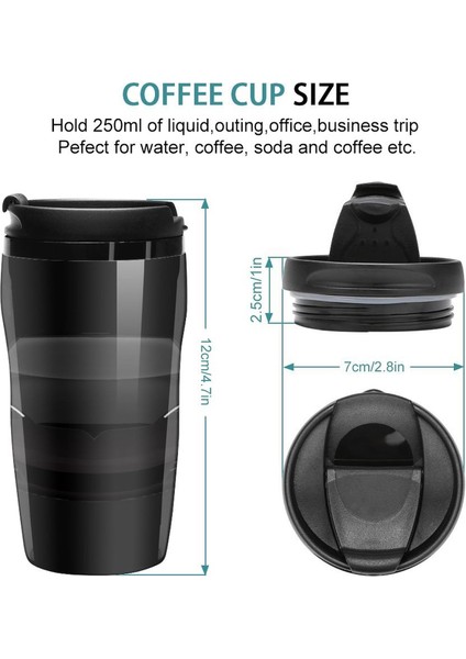 350 ml Yeni Tesla Model S-Siyah Seyahat Kahve Kupa Kahve Termos Bardak Için Büyük Bardak Zarif Kahve Fincanları Nespresso Fincan (Yurt Dışından)
