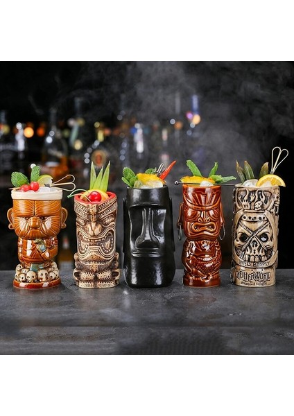 Tip 15 250-700 ml Seramik Hawaii Tiki Kupalar Yaratıcı Kokteyl Bardakları Bira Bardağı Martini Bardak Içecek Kupalar Komik Fincan Kahve Fincanı Erkekler Için Hediye (Yurt Dışından) indirimleri